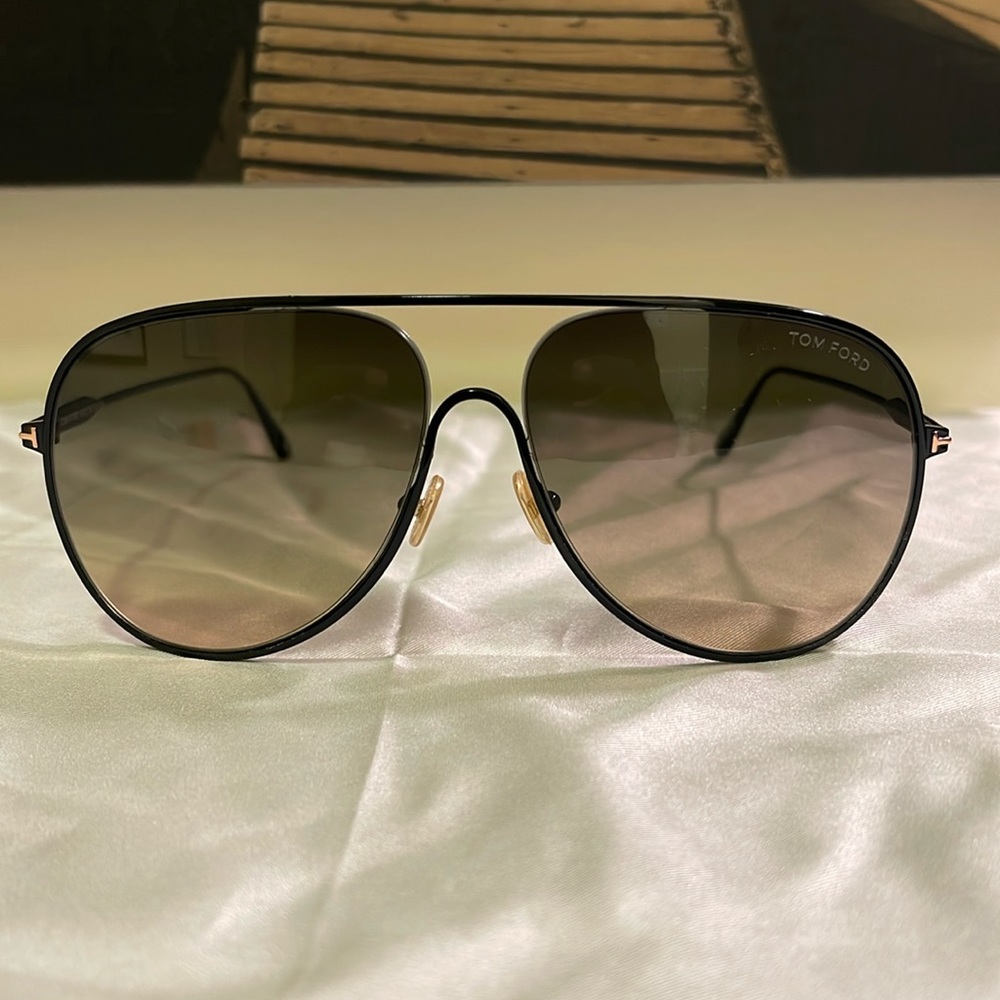 TOM FORD Alec Metal Aviator Sunglasses